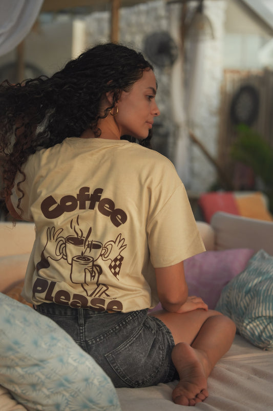T-shirt Sable - Coffee Please